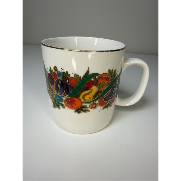 Bob Mackie Other - Bob Mackie Design Group Coffee‎ Mug Fruit and Ribbon 2000 Art Deco Cottagecore